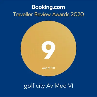 a yellow circle with the number on it at golf city Av Med VI in Marrakech