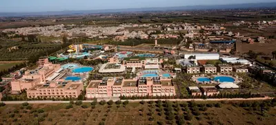 an aerial view of a resort with a pool at Pickalbatros Aqua Fun Club All Inclusive in Marrakech