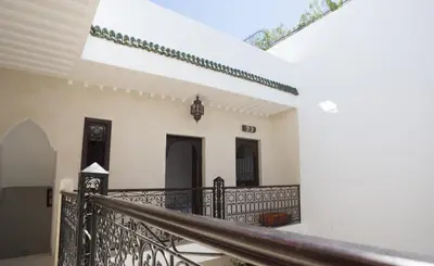 a view from the stairs of a house at Riad 46 in Marrakech