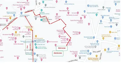 a map of the subway line in philadelphia at Riad Lorsya in Marrakech