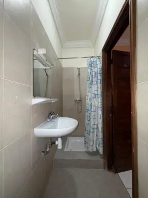 a bathroom with a sink and a mirror at Dar Tariq 3 suites avec pisicine in Marrakech