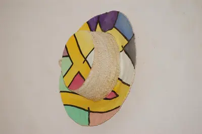 a painting of a peace sign on a wall at Dar Margot Marrakech in Marrakech