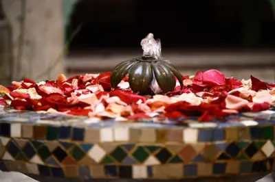 a cake with a pumpkin on top of it at Riad Swaka in Marrakech