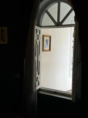 an open door with a window in a room at RIAD DREAMS in Marrakech