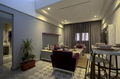 a living room with a couch and a table at BnB MEDINA in Marrakech