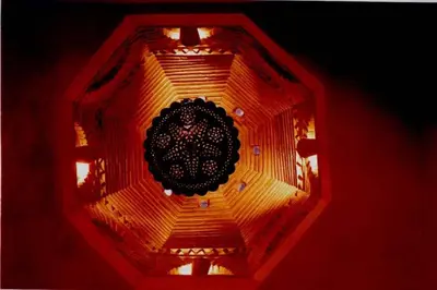an overhead view of a chandelier in a building at Riad Noga in Marrakech