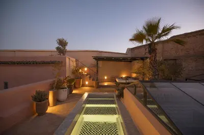 a view of a balcony of a house at Riad Les Hirondelles Boutique Hotel and Spa in Marrakech
