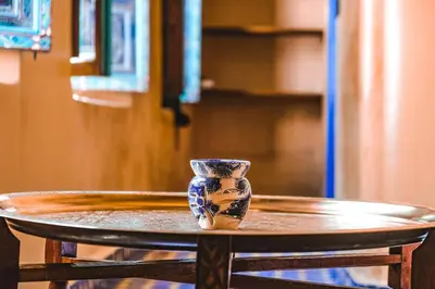 a small vase sitting on top of a table at Héritage Lalla Aicha Hotel & Spa in Marrakech