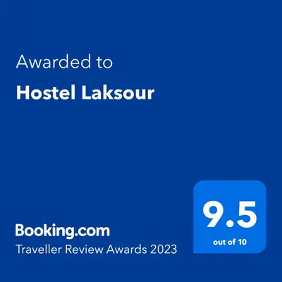 a screenshot of a ticket loss app with the text awarded to hosted javascript at Hostel Laksour in Marrakech