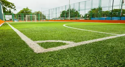 a soccer field with the number on it at La Perle de l'Atlas by Golf Resort in Marrakech