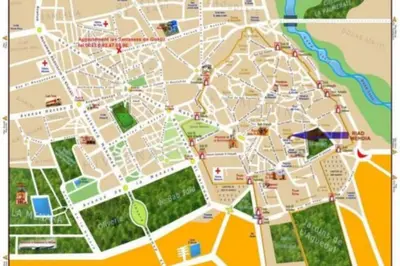 a map of the city of paris at Les terrasses de Gueliz in Marrakech