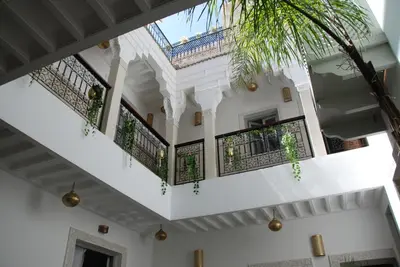 a view of the inside of a house with a ceiling at Riad Magnolia&SPA in Marrakech