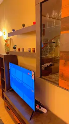 a flat screen tv sitting in a living room at Villa Marrakech in Marrakech