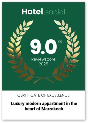 a logo for the hotel social rejuvenate of excellence in the heart of marriage at Luxury Modern Apartment in the heart of Marrakesh. in Marrakech