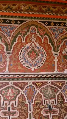 a close up of a wall with patterns on it at The Douiria in Marrakech
