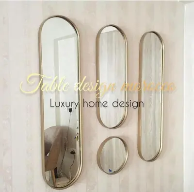 a group of mirrors on a wall with the words table designer agency luxury home design at PALACE B Av Hassan II Marrakech 40000-Specious UNIT#7 in Marrakech