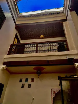 a building with a skylight on top of a building at Hostel Kech Vibe in Marrakech
