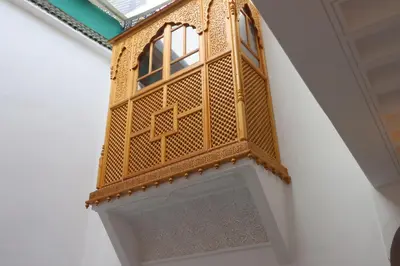 a room with a window on the ceiling at Riad Jenan L'mouassine in Marrakech