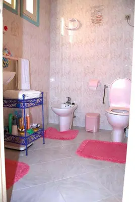 a bathroom with a toilet and a sink at Chez Peyo in Marrakech