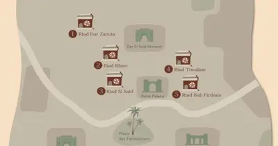 a map of the grounds of the island mauritius resort at Marrakech Riads, Angsana Heritage Collection in Marrakech