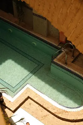 an overhead view of a swimming pool at Marrakech Riads, Angsana Heritage Collection in Marrakech