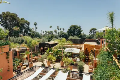 an aerial view of a resort with plants at Riad Anya & SPA in Marrakech