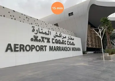 a building with a sign that reads airport management museum at Chic Hideaway - Marrakech Centre in Marrakech